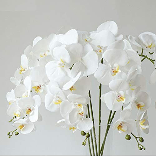 Fagushome 6 Piezas De Flores Artificiales De Phalaenopsis Co 1