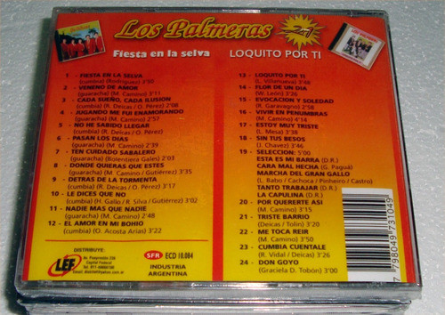 Los Palmeras Dos Albumes En 1 Cd Sellado / Kktus 1