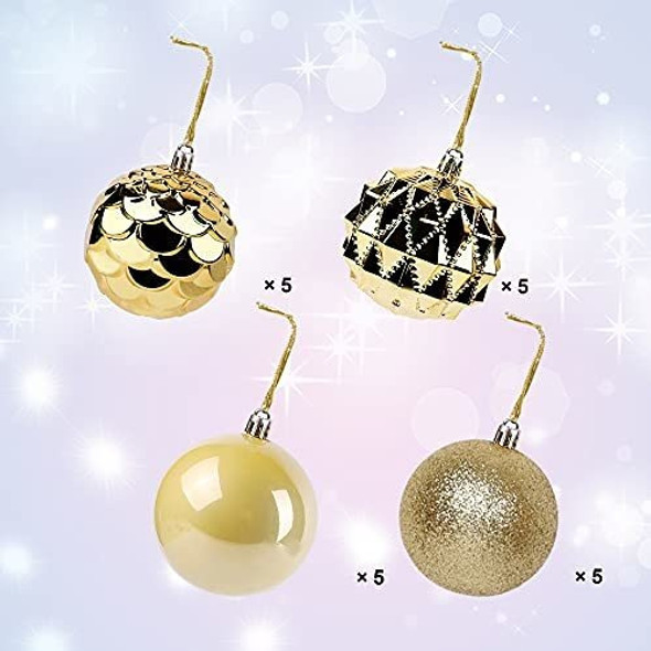 Bolas Para Arbol De Navidad  -packx 20u. De 8cm./dorado 1