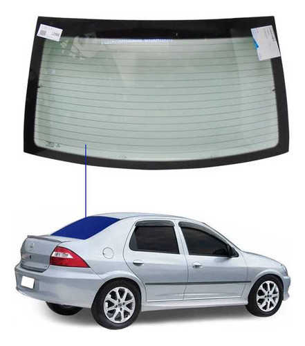 Vidro Traseiro Vigia Chevrolet Prisma 2010 Saint Gobain 0