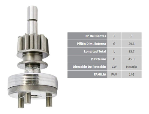 Bendix O Impulsor De Arranque Toyota Corolla 0