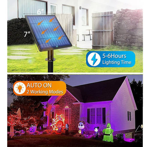 Luces Puntuales Solares Cambio De Color Al Aire Libre, 2 Mod 1