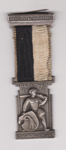 Medalla Suiza Año 1936 Premio Tiro Deportivo 30x40 Milimetro 0