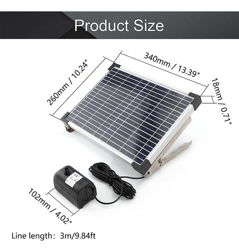 Fielect 17v Solar Powered Water Fountain Pump Submersible Ou 1