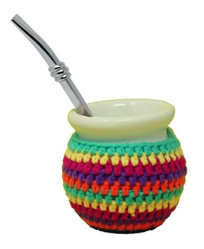 Mate De Cerámica Con Bombilla 0