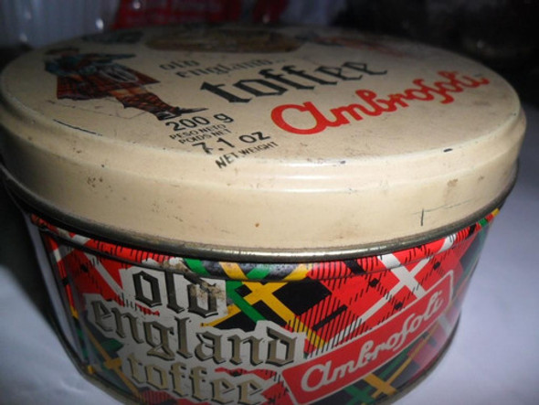 Old England Toffee Ambrosoli Lata Latita Caramelo Hojalata 1