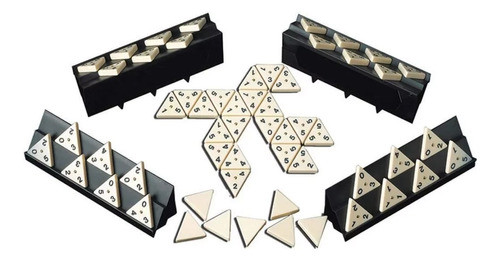 Juego Triomino De Mesa 56 Fichas Domino C/ 4 Atriles Bisonte 0