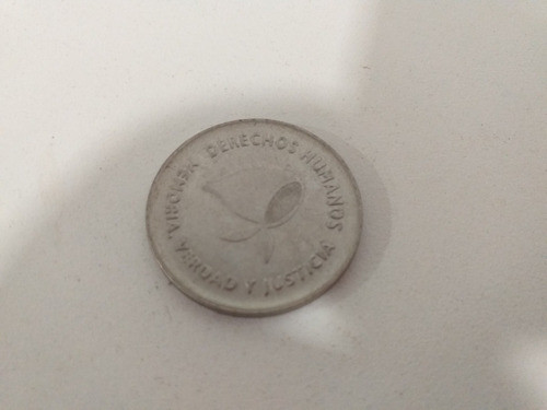 Antigua Moneda De 2 Pesos Derechos Humanos 0