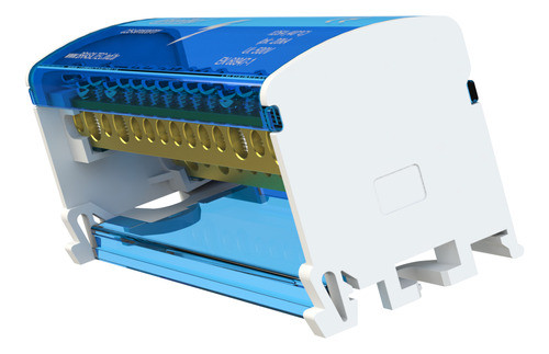 Conector De Distribuicao 15 Furos 125a Azul 2 Barramentos 0