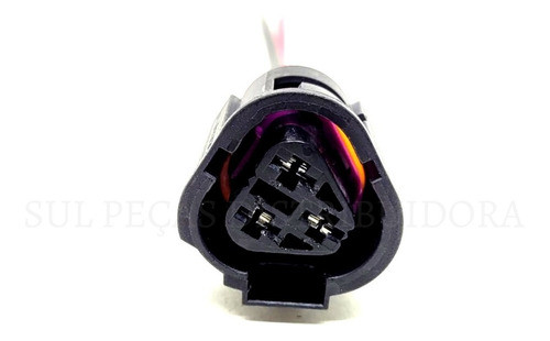Conector 3 Fios Cebolão Radiador Vw Polo Golf Apos 99 1