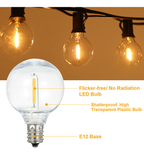 Lâmpada Led E12 G40 Leds Ip44 Base Suporte De Soquete Lâmpad 1
