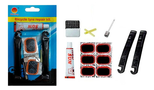 Kit Reparación Bici Pico + Parche + Pala Saca Cubierta Sia+ 0