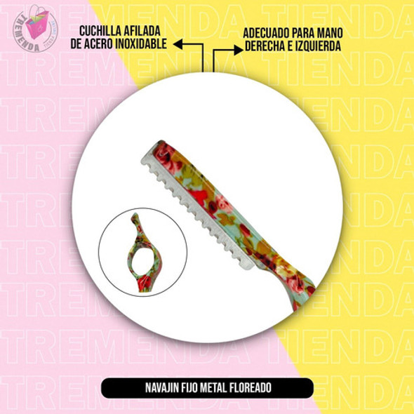 Navajin Fijo De Metal Floreado Para Barberia Peluqueria 1