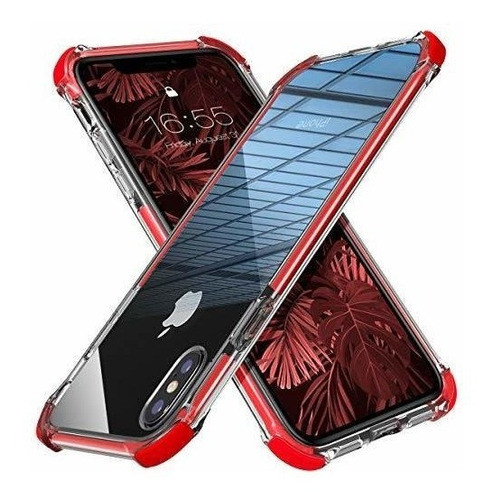 Mateprox Funda Para iPhone XS Para iPhone X, Transparente, H 0