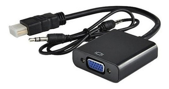 Cable Adaptador Conversor Hdmi A Vga Con Audio 1080p 0