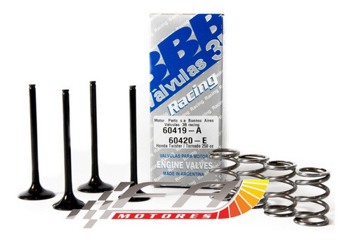 Kit Válvulas 3b Racing Twister Tornado 250 + Resortes Duros 0