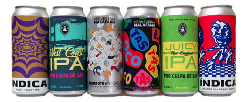 Set 6 Cervezas Artesanales. Ipas Índica, Malafama, Xcsam 0