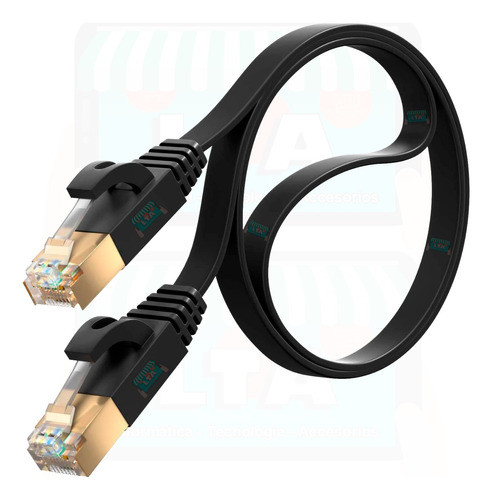 Cable Red Plano Cat7 Stp 100% Cobre Ia 0.3 Metro Gtía X Vida 0