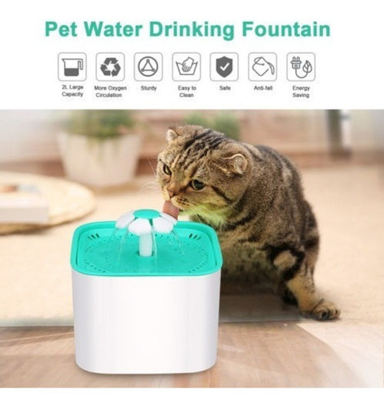 2l Automático Para Mascotas Perro Gato Hidratante Agua Fuent 1