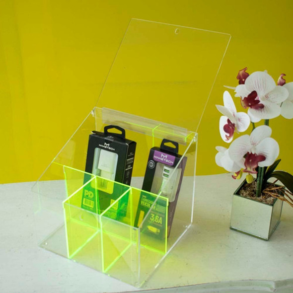Caixa Expositora Acrílico Verde Neon Acessórios De Celular 1