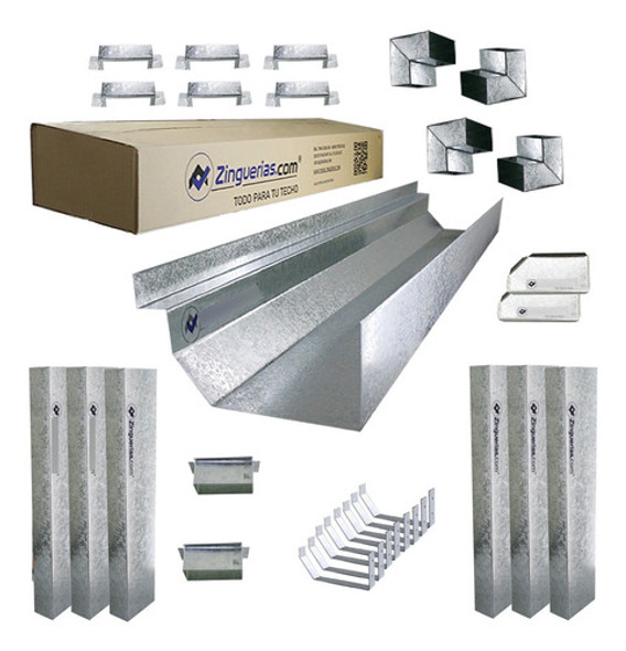 Set Completo Canaleta De Chapa Para Techos 6,00 Mts Alto 3mt 0