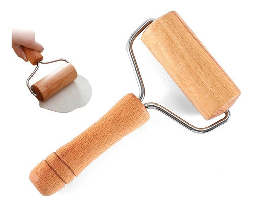 Rodillo De Madera Para Pastelería De 2en1 Tortilla De Pizzas 1