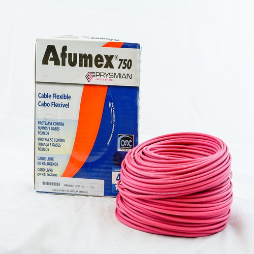 Cable Unipolar Libre Halogeno Afumex 4mm Rojo X Rollo 0