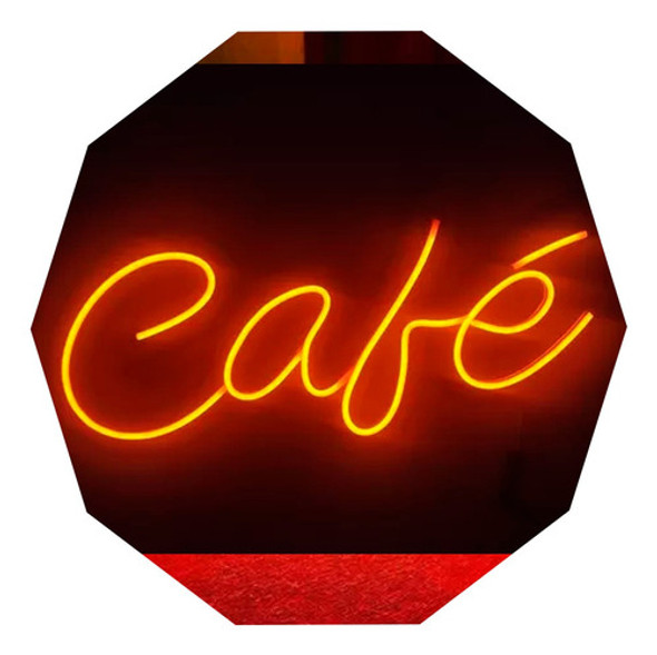 Cartel Cafe Leyenda Neón Led / Deco  / Figuras / Bar 0
