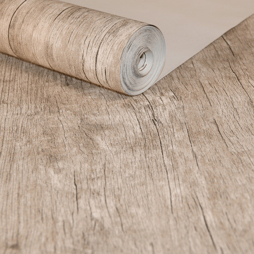 Papel De Parede Imita Madeira Tronco Marrom Lavavel + Cola 1
