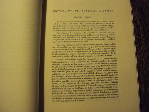Pintores Escultores De Liguria 1949 Catalogo Exposicion Arte 1