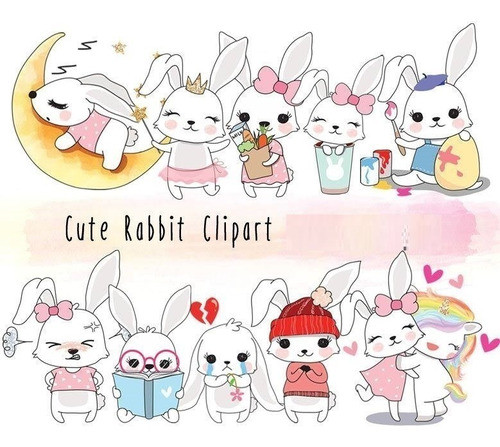 Cliparts Imagenes Png Cute Rabbit Conejo Conejito 0