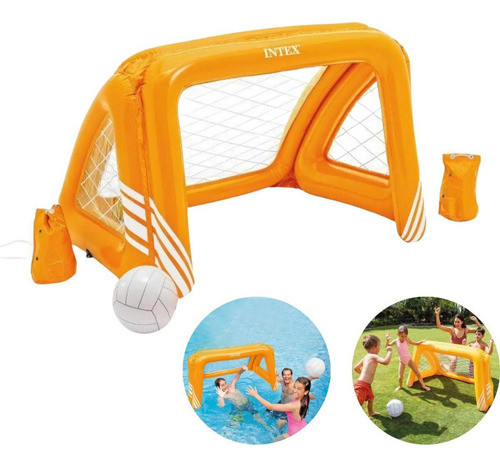 Trave Inflável Polo Aquático Gol Futebol Brinquedo Piscina 1