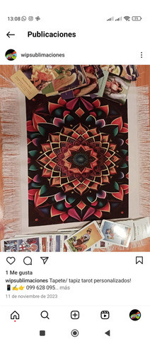 Tapete / Mantel Personalizado Para Lecturas De Cartas Tarot 1