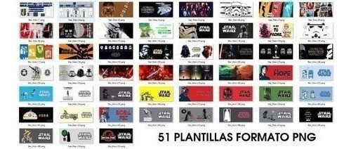 Plantillas Sublimación Star Wars 51 Diseños 1