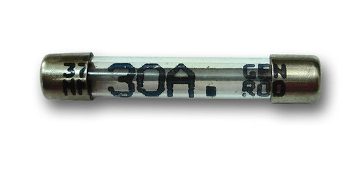 Fusible Cilindrico Vidrio 37 Mm 30 A Blister X 5 U. 0