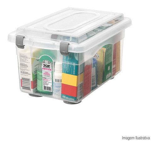 Caixa Organizadora De Plástico Top Stock 4,3l Transparente - 0