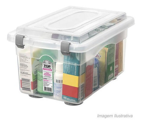 Caixa Organizadora De Plástico Top Stock 4,3l Transparente - 1