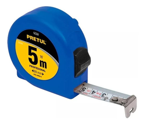 Cinta Métrica 5 Mts Pretul Reforzada Flexometro 21608 1