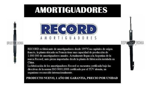 Kit Amortiguadores Record Delantero Mitsubishi Lancer / 1
