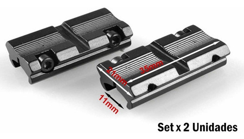 Adaptador Riel 11mm A 21mm Picatinny Weaver Mira Montura 1