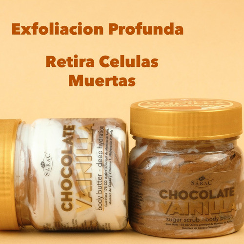 Crema Exfoliante De Azucar Body Scrub Chocolate Y Vainilla 1