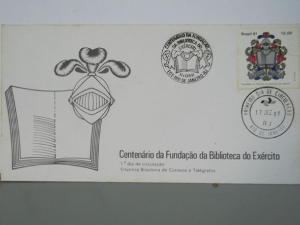 Envelope - Centenário Da Fundação Da Biblioteca Do Exército 0