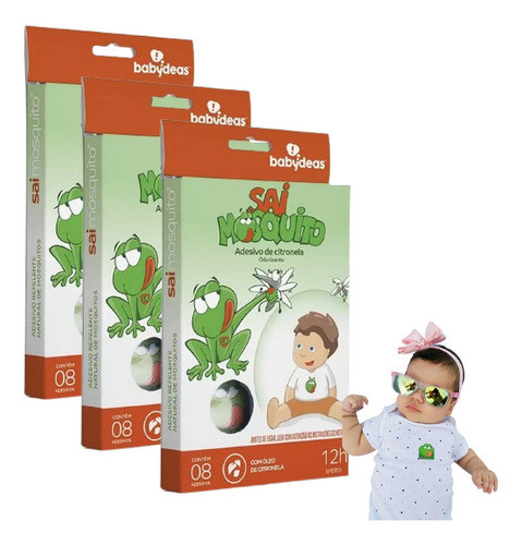 Kit 3 Un Sai Mosquito Repelente Natural Adesivo Babydeas 0