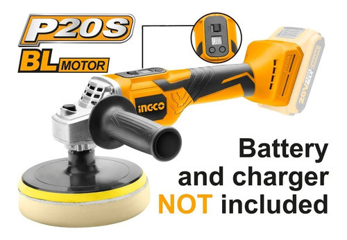 Lustra Pulidora 150mm Ingco A Bateria 20v Motor Sin Carbones 1