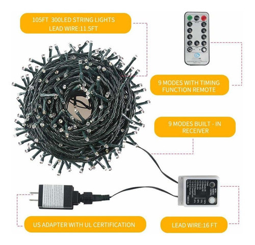 Chuya 300 Luces Led De Rbol De Navidad Que Cambian De Color, 1