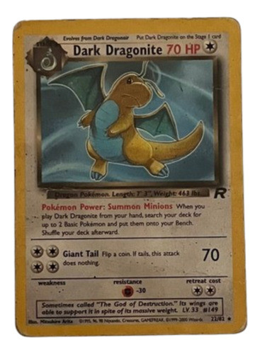 Carta Pokemon - Dark Dragonite - Legendary Collection 0