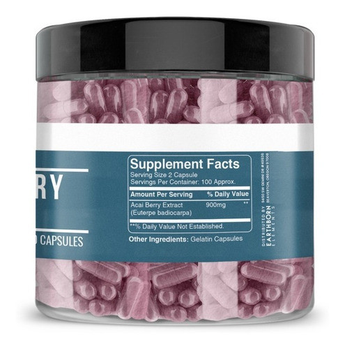 Earthborn Elements | Acai Berry | 900mg | 200 Capsules 1
