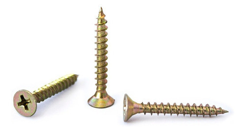 Tornillo Fix 5x80 Dorado (zincado Amarillo) X 1000u 0
