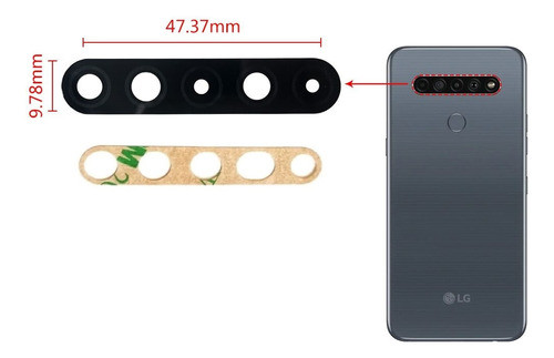 Repuesto Lente D Vidrio Cámaras Para LG K61 Calidad Original 1