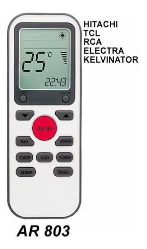 Control Remoto Aire Acondicionado Kelvinator Hitachi 1